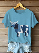 Damen-Jeans-Highland-Kuh-T-Shirt